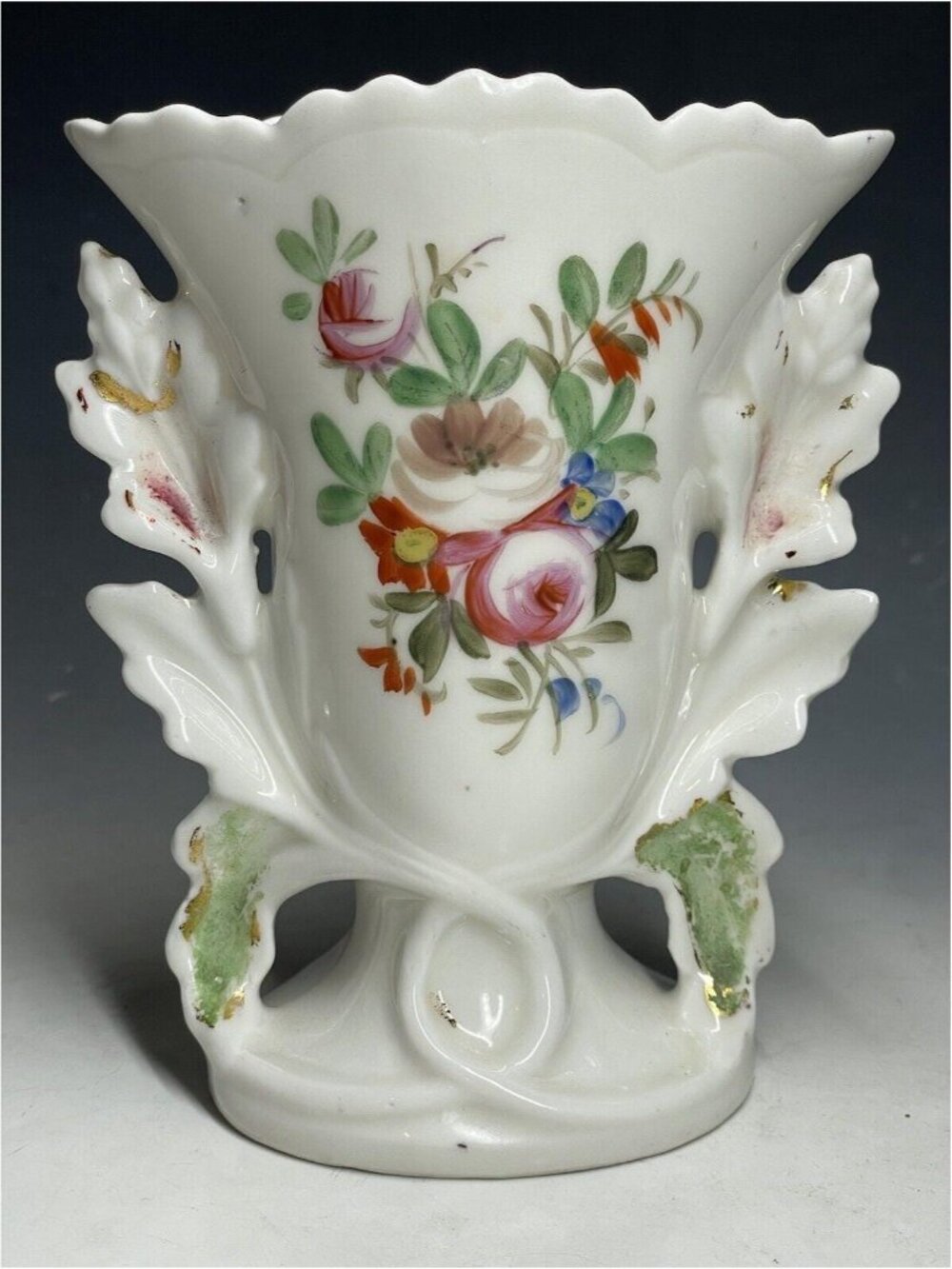 Antique Continental Porcelain Victorian Flower Vase German / Austrian / French
